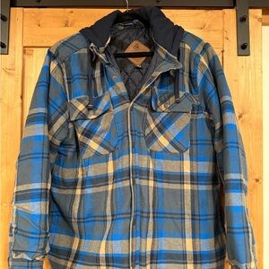 Conceal carry - Legendary Whitetails Blue and Tan Plaid Shirt Jacket
